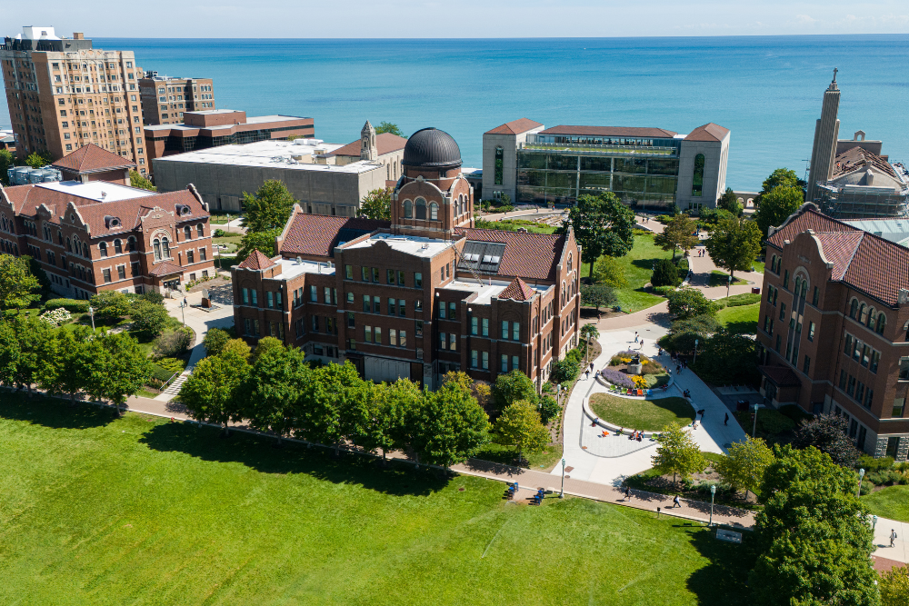 Aerial view of the Lake Shore Campus